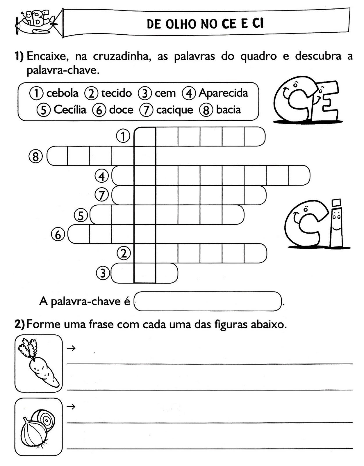 www.ensinar-aprender.blogspot.comcruzadinha ilustrada do CE-CI
