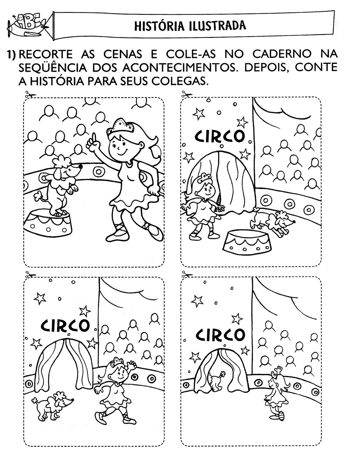 www.ensinar-aprender.blogspot.comhistória ilustrada - organizando cenas- o Circo