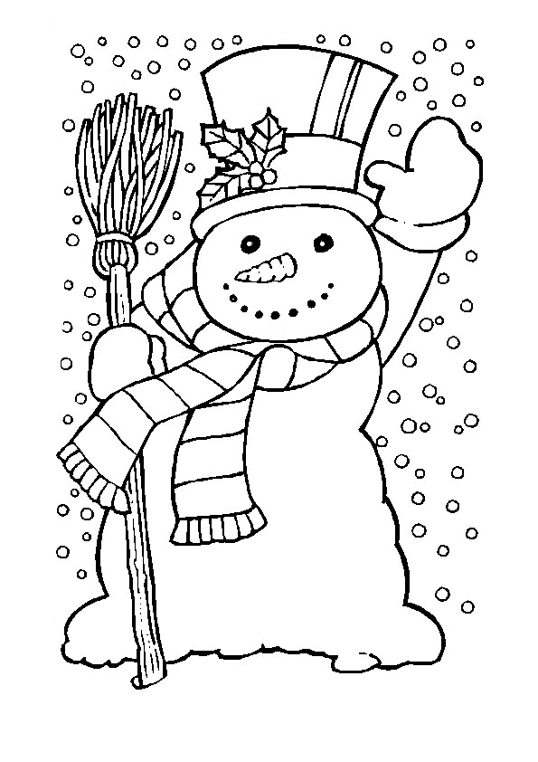 colorir - boneco de neve 1