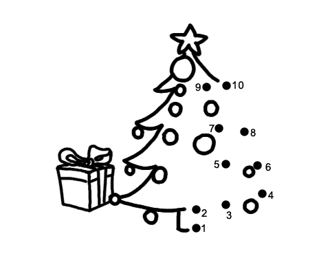 ligue os pontos árvore de natal