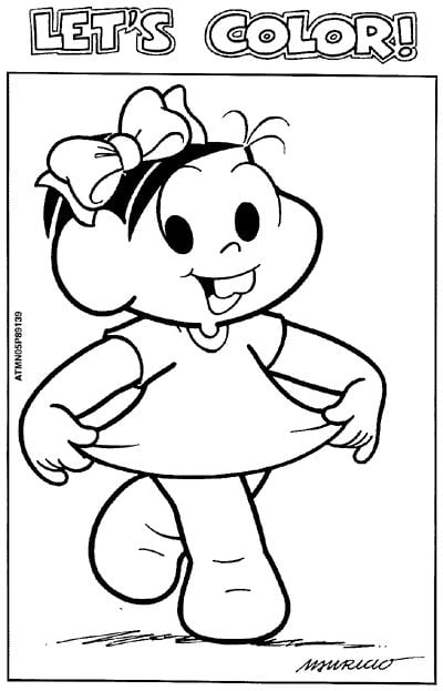 desenhos para colorir turma da monica beijo  Monica para colorir, Pintar e  colorir, Desenho da monica