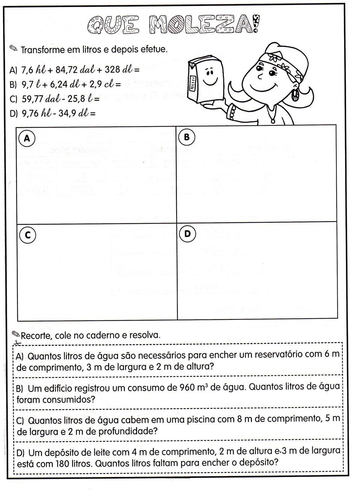 exercícios - tranforme em litros