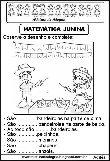 40 atividades matemáticas festa junina