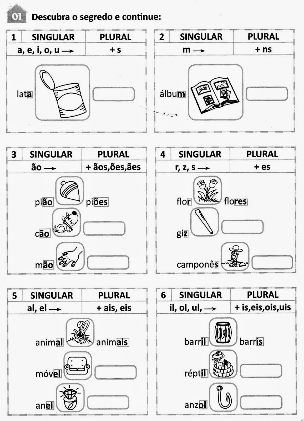 Atividades Singular E Plural