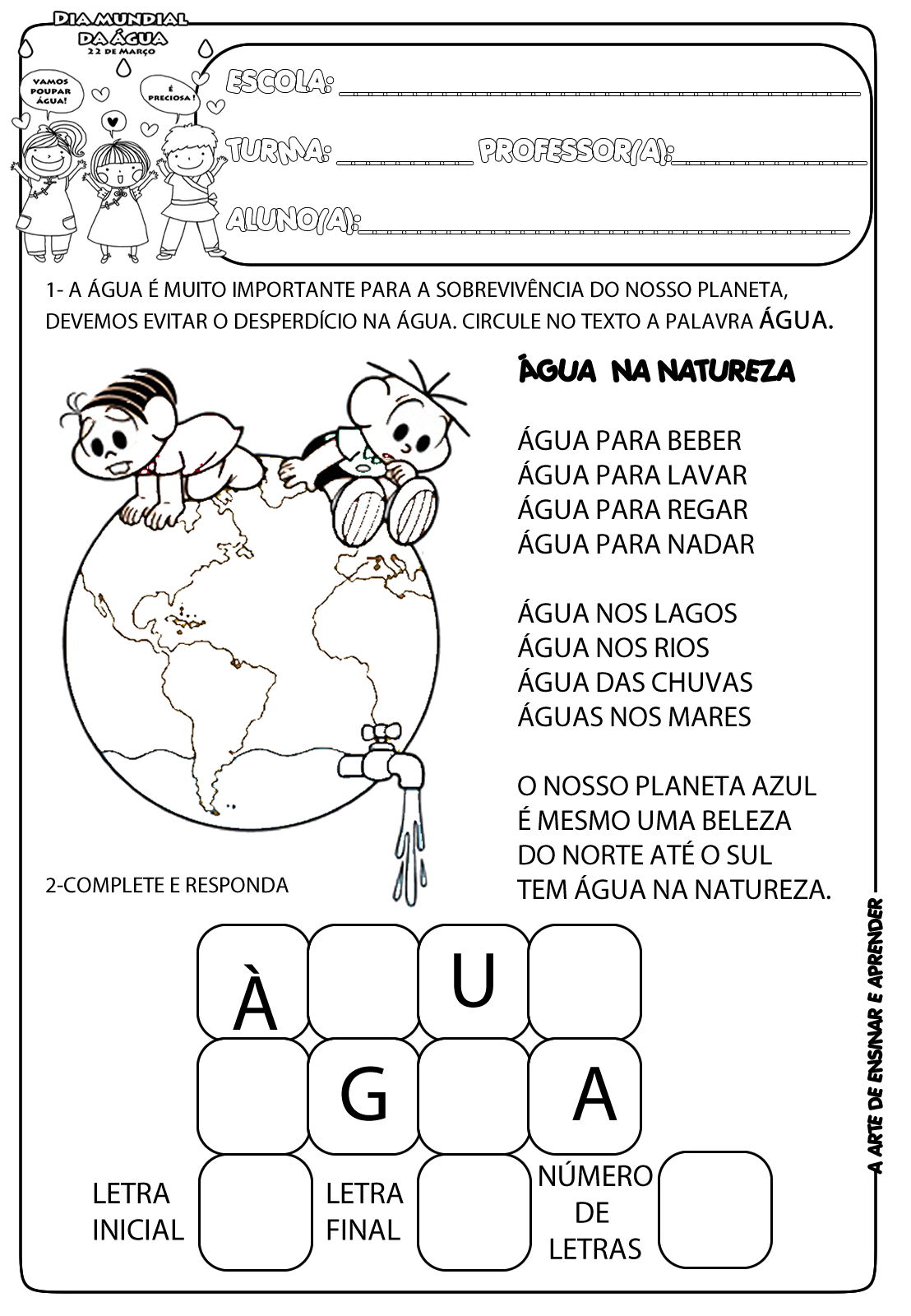 Dani Educar Atividades água Educação Infantil 318 6117