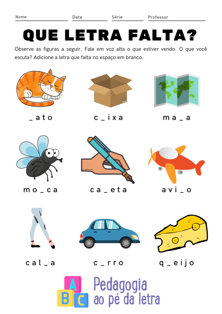 5 Atividades sobre o alfabeto para educação infantil 1