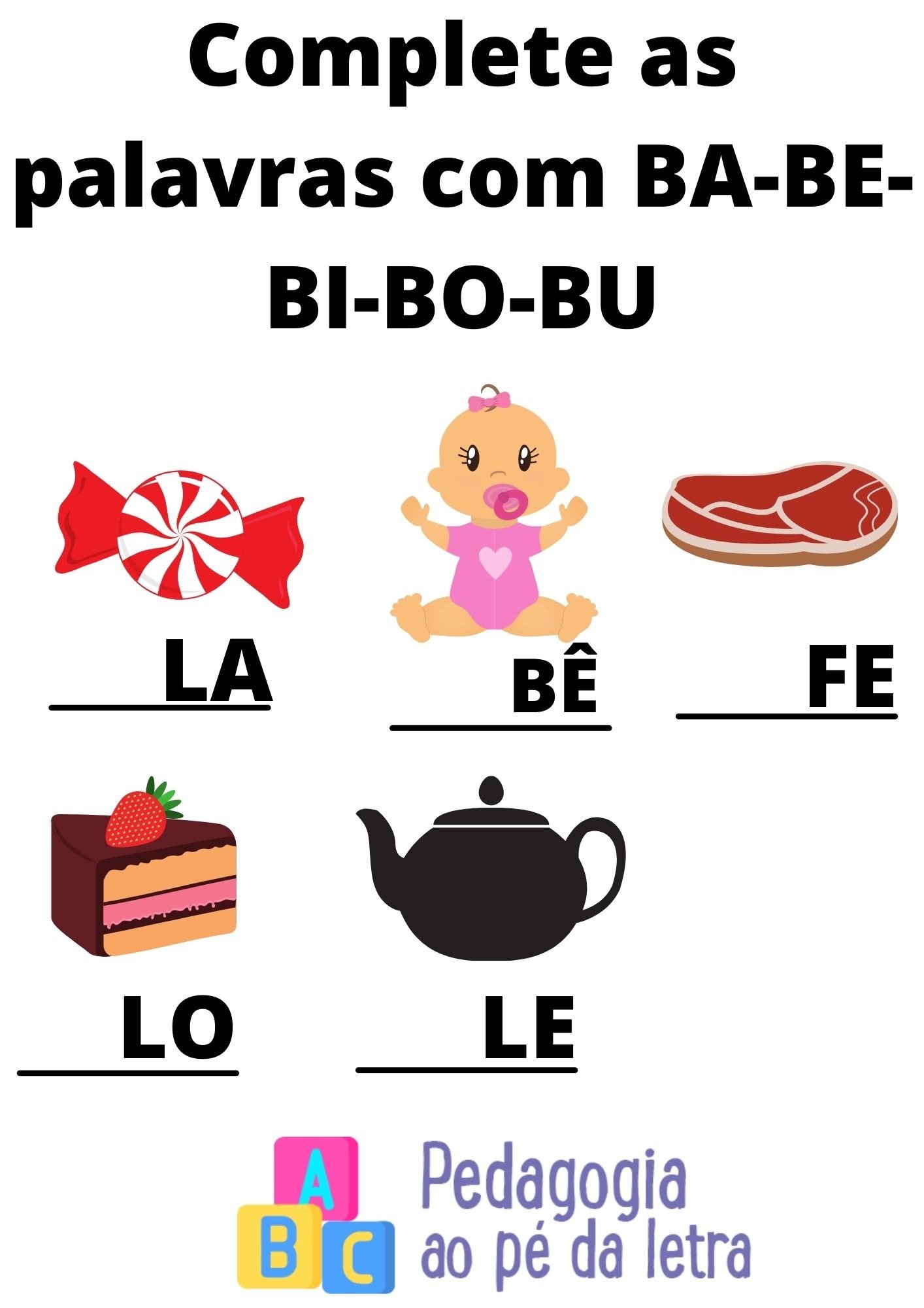 5 Atividades Com A Letra B Para Educação Infantil