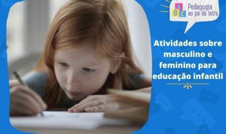 Atividades sobre masculino e feminino para educação infantil