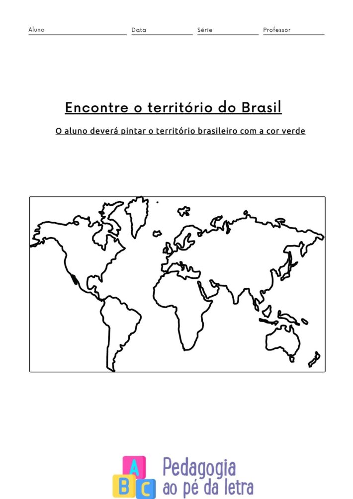 Encontre o mapa do Brasil
